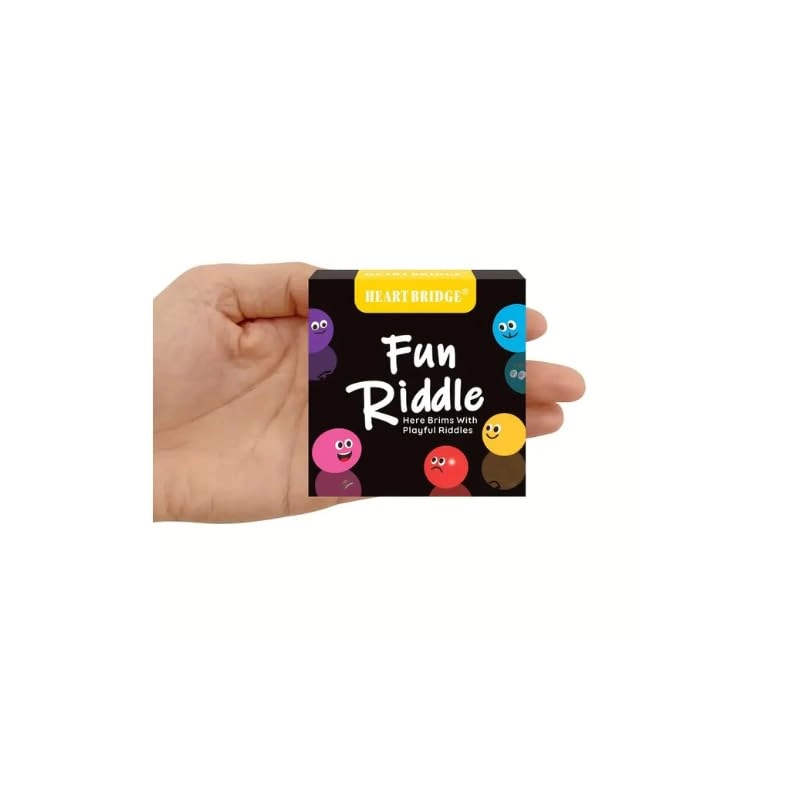 Fun Riddle Card Game - 50 Cards Black With Multicolor Characters