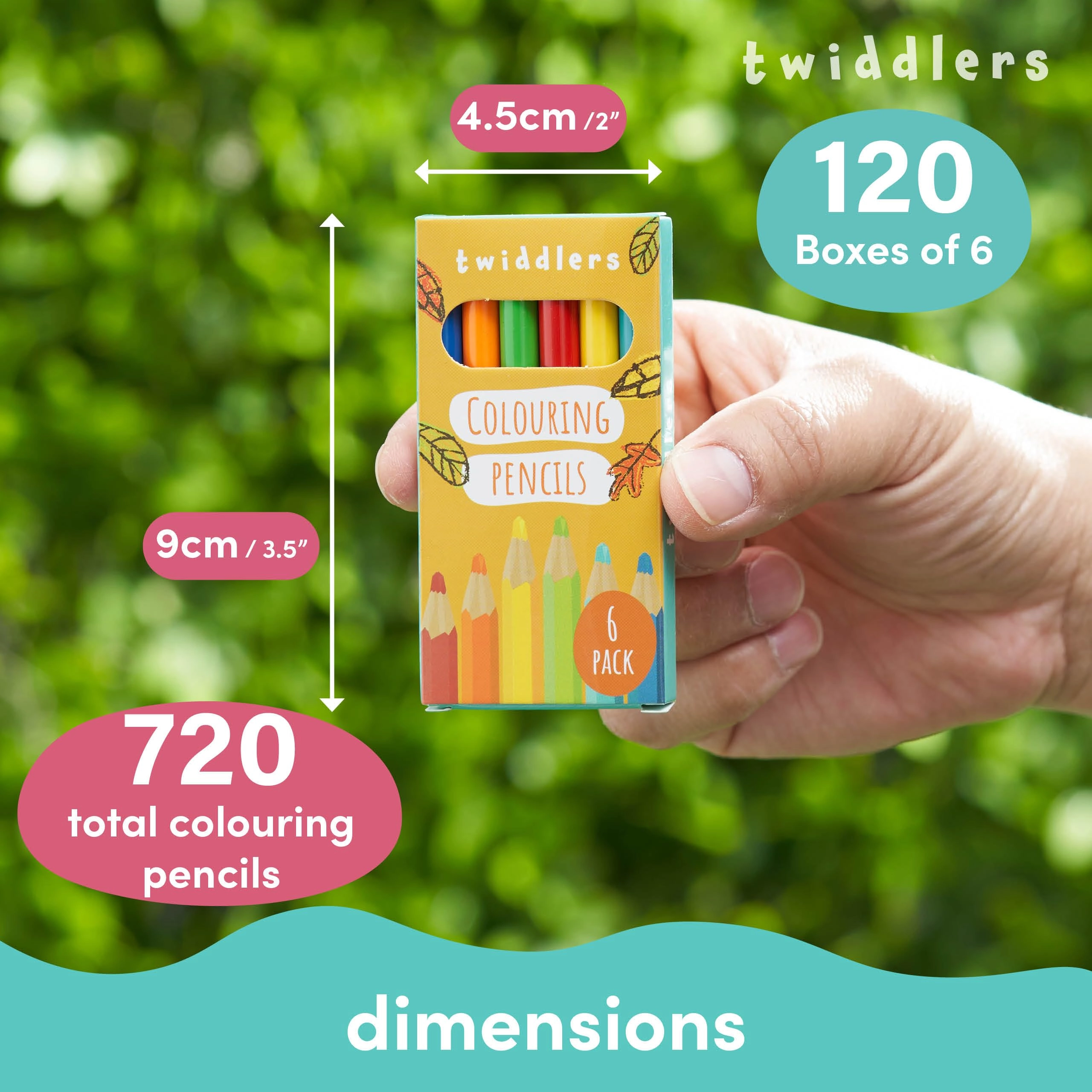Mini Colouring Pencils - 6 Per Box