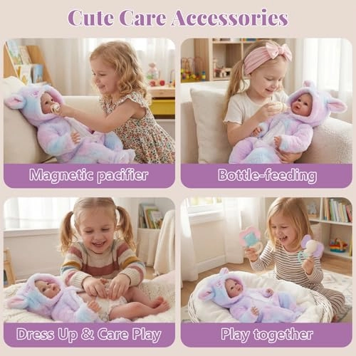 Reborn Baby Doll - 17 Inch Soft Fabric Body Baby Girl Ages 3+