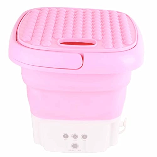 Folding Washing Machine,efficient Portable Mini Washer Small Foldable Bucket Lightweight for Baby Clothes Underwear and Small Items Perfect for Apartment Laundry Camping Rv and Travel(blue)