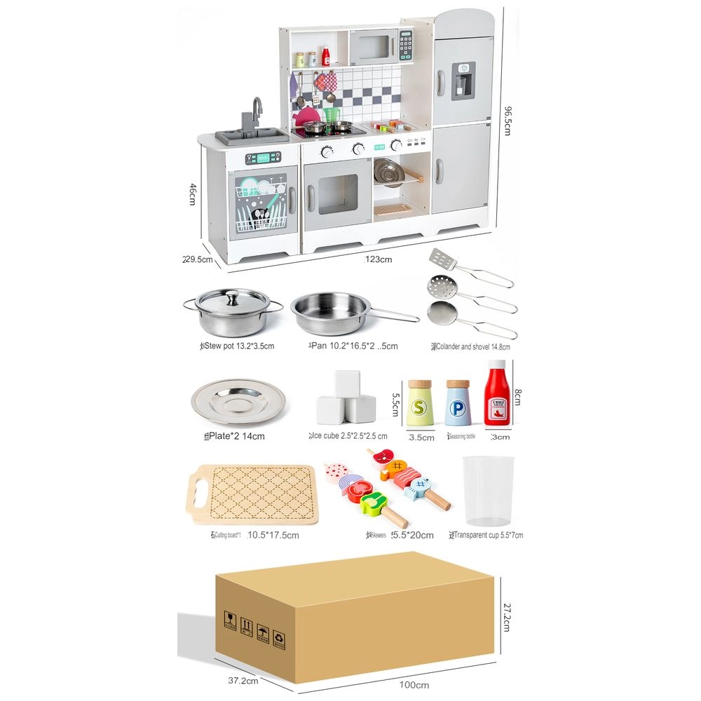 Kids Wooden Kitchen Playset (5551007-W10C610)
