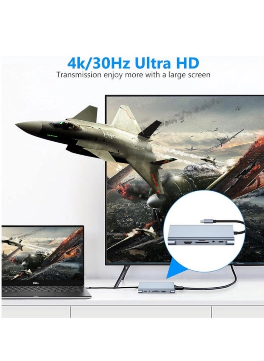 USB - C HUB & Adapter - 11 - in - 1 4K HDMI 100W PD