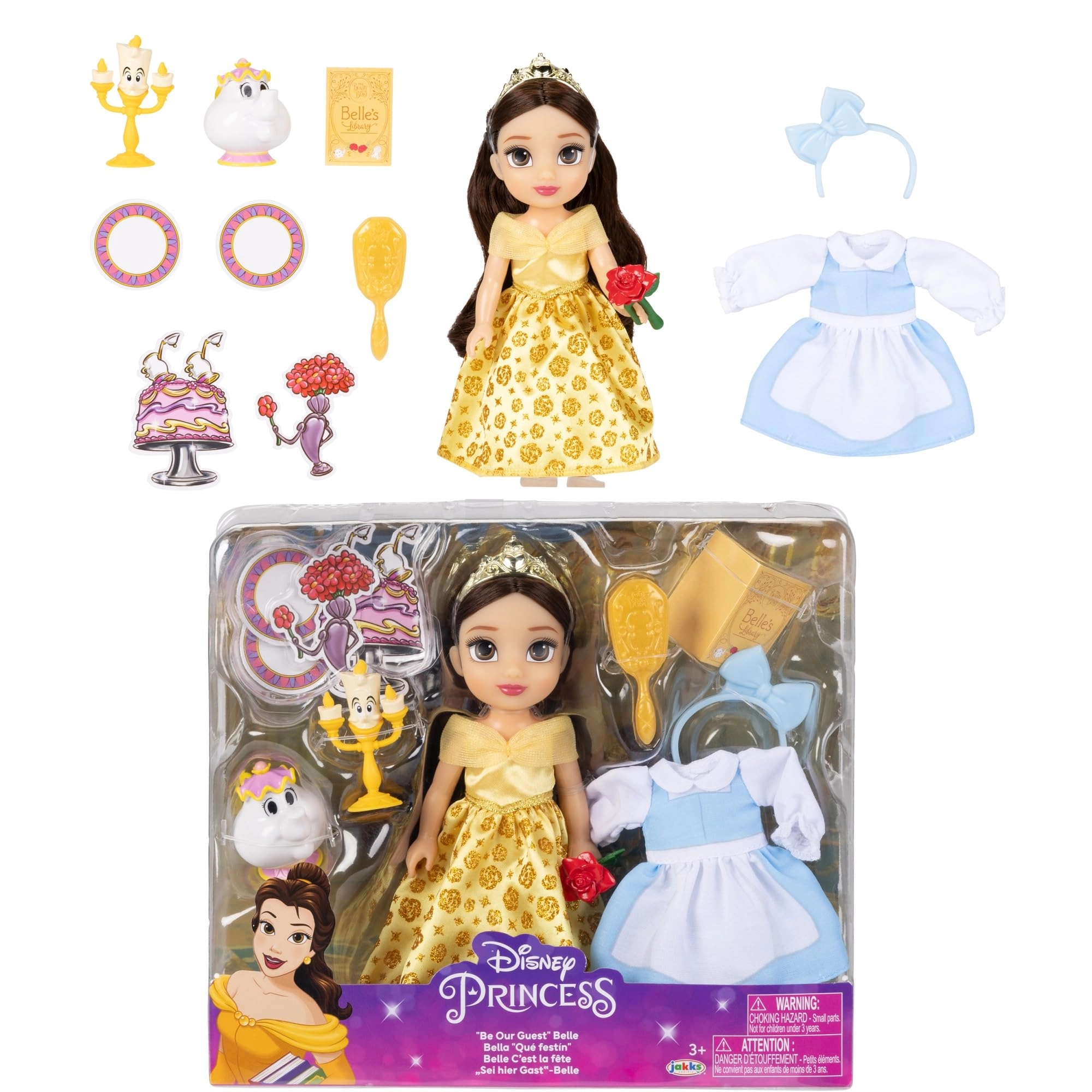 Disney Belle Doll - 6" 2 Outfits Ages 3+