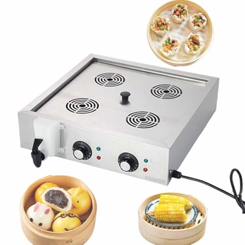 Electric 4000W Restaurant Food Steamer - 4 holes