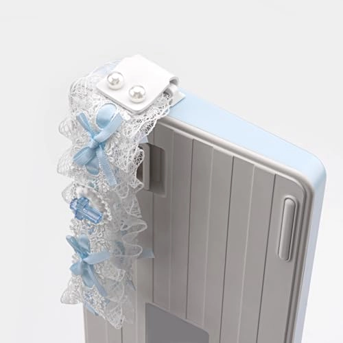 Custom Keyboard Straps - Blue White Lace