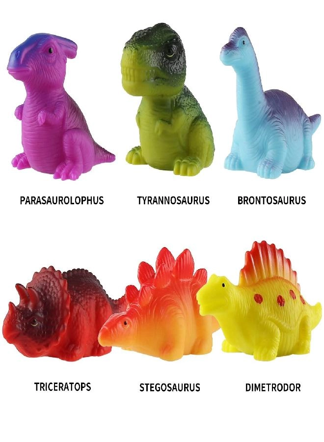 Light-Up Floating Dinosaur - 6 Packs Multi 2.4 inches