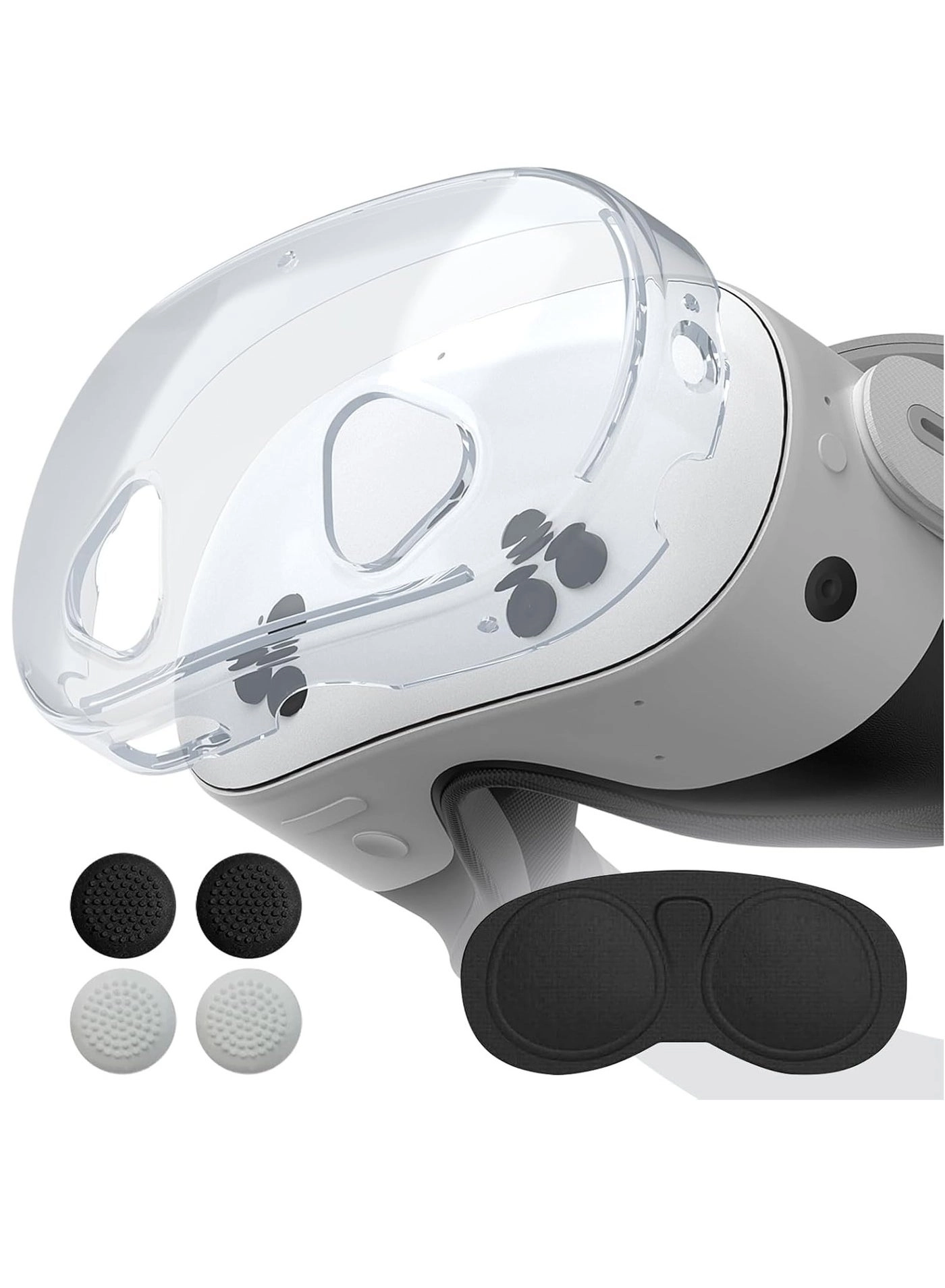 Generic Protective Shell Cover - TPU Transparent + Lens Cover + Joystick Caps - 4