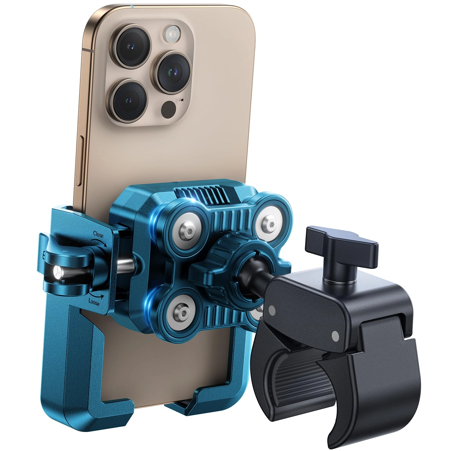 JOYROOM Motorcycle/Bike Phone Holder - 4-Point Anti-Vibration 360° Rotation