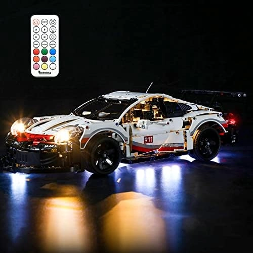 MZA STORES Led Lighting Kit for Technic Porsche 911 RSR - Compatible with Lego 42096 Remote-Control Version