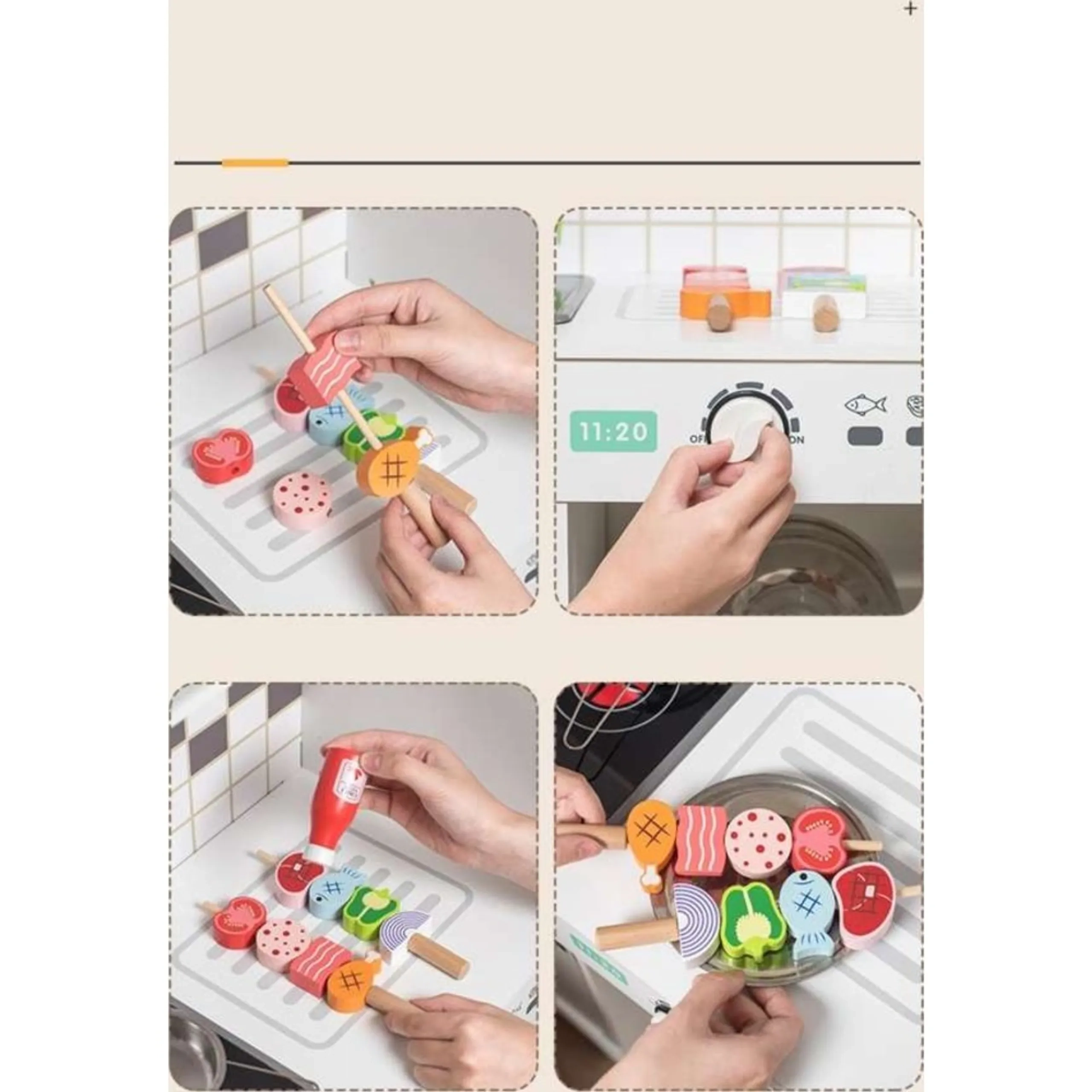 Wooden Kitchen Playset (46917574-W10C382)