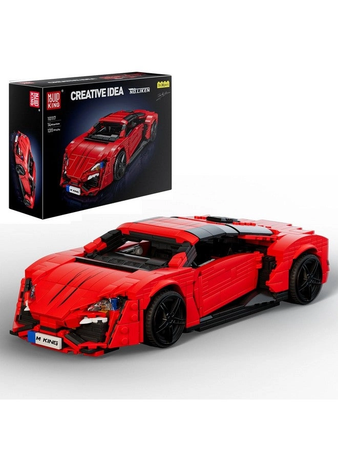 mould king Car Building Sets (10117) - 1:12 Scale Red Sports Car
