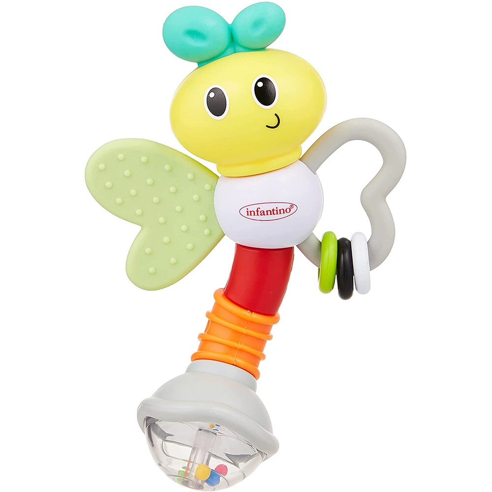 Infantino Rattle & Teether Love Bug - Suitable for 0-18 months