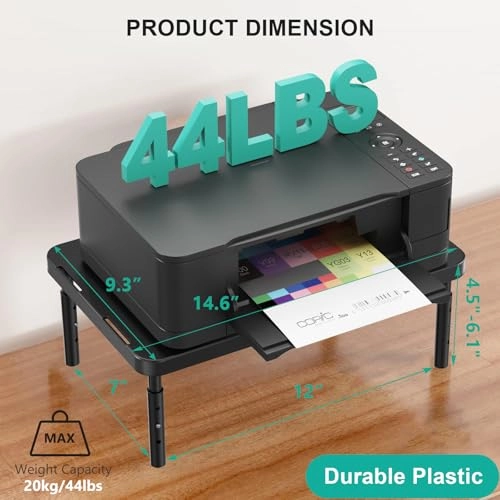 Monitor Stand - Adjustable Laptop Riser Underneath Storage