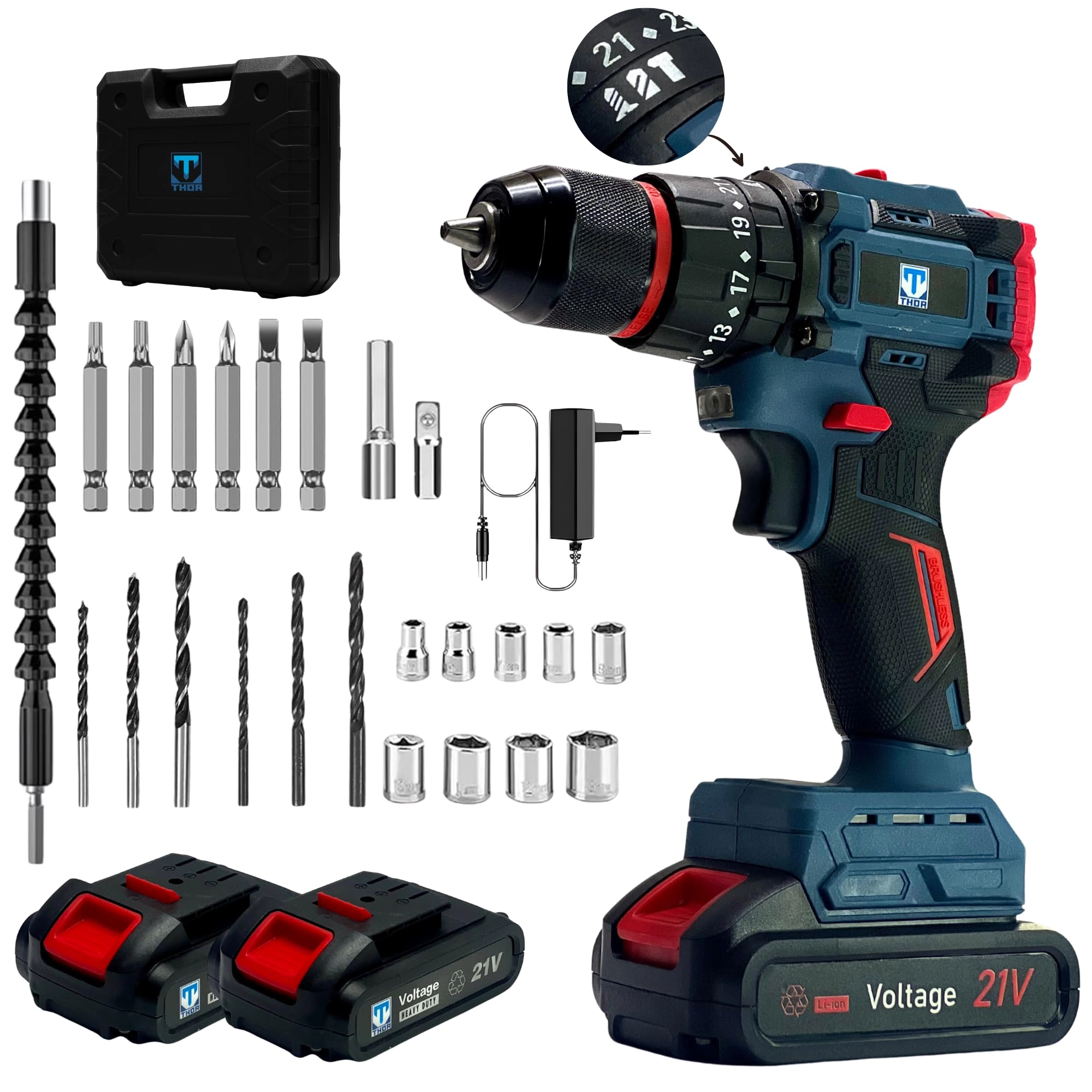 21V Cordless Drill - 2.0Ah