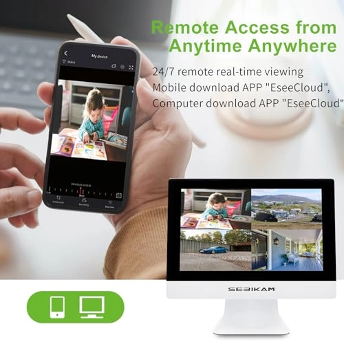 Wireless Security Camera System - 4x 3MP 10CH 2K/3MP