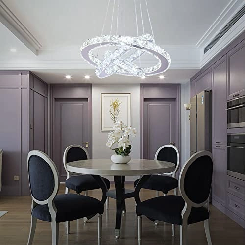 Crystal Ring Chandelier - Cool White (6000K-6500K)