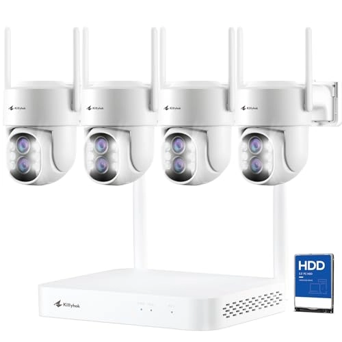 PTZ Security Camera - 2K 4pcs + 10CH NVR - 10'' HD Monitor