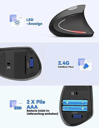 Wireless Vertical Mouse - USB