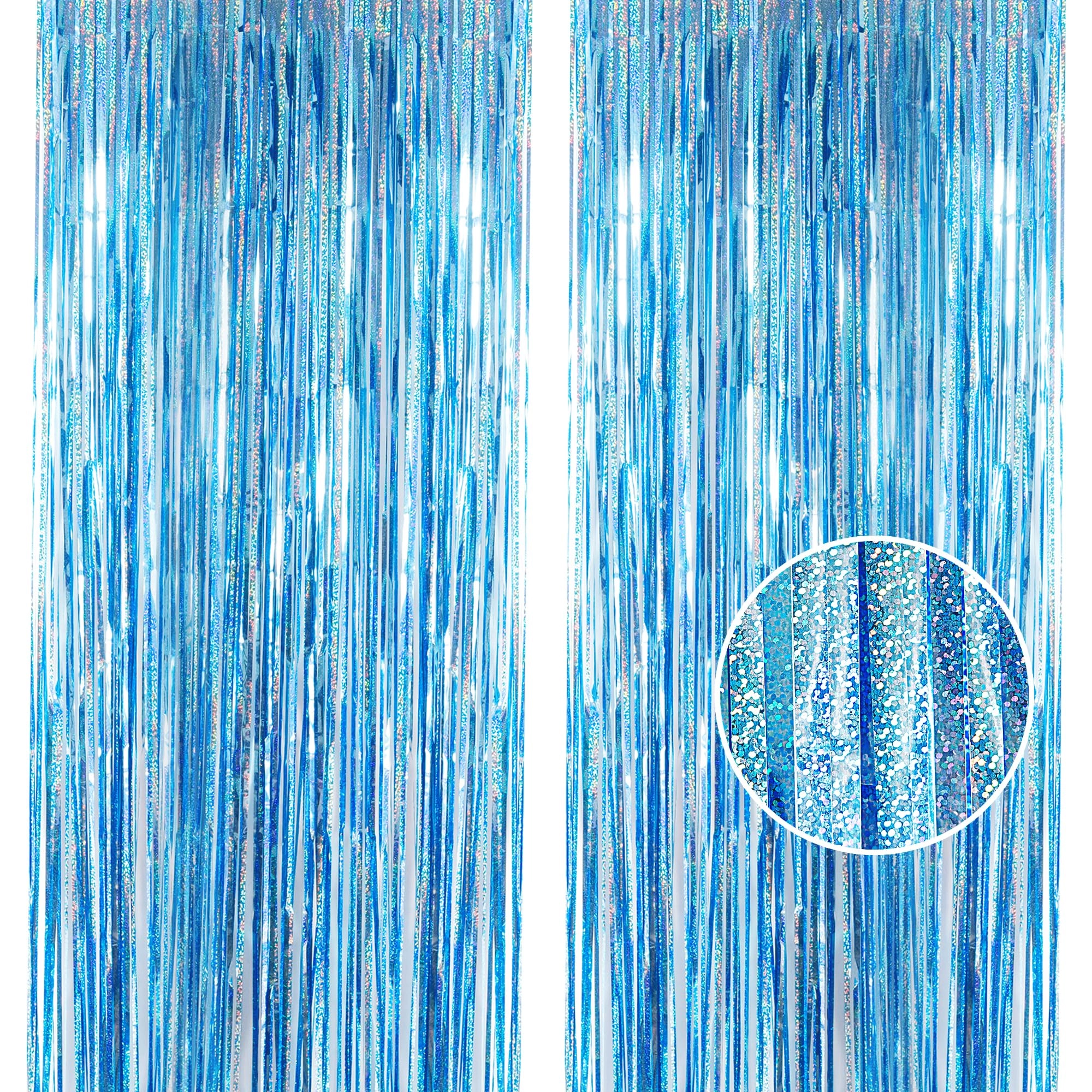 Tinsel Foil Fringe Curtain - 2pcs Birthday, Graduation