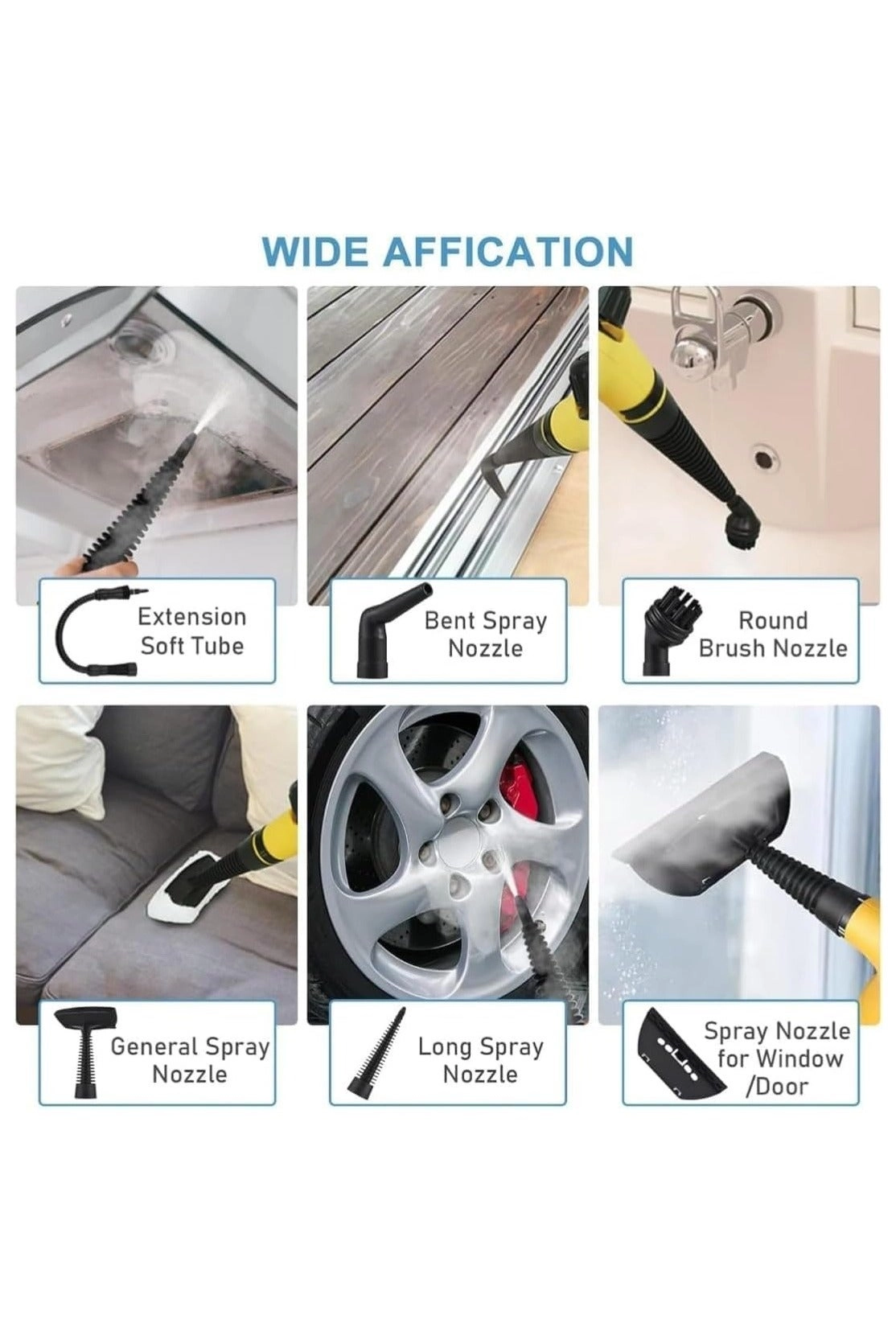 Portable Handheld Steam Cleaner - 1000W 9 Accessories