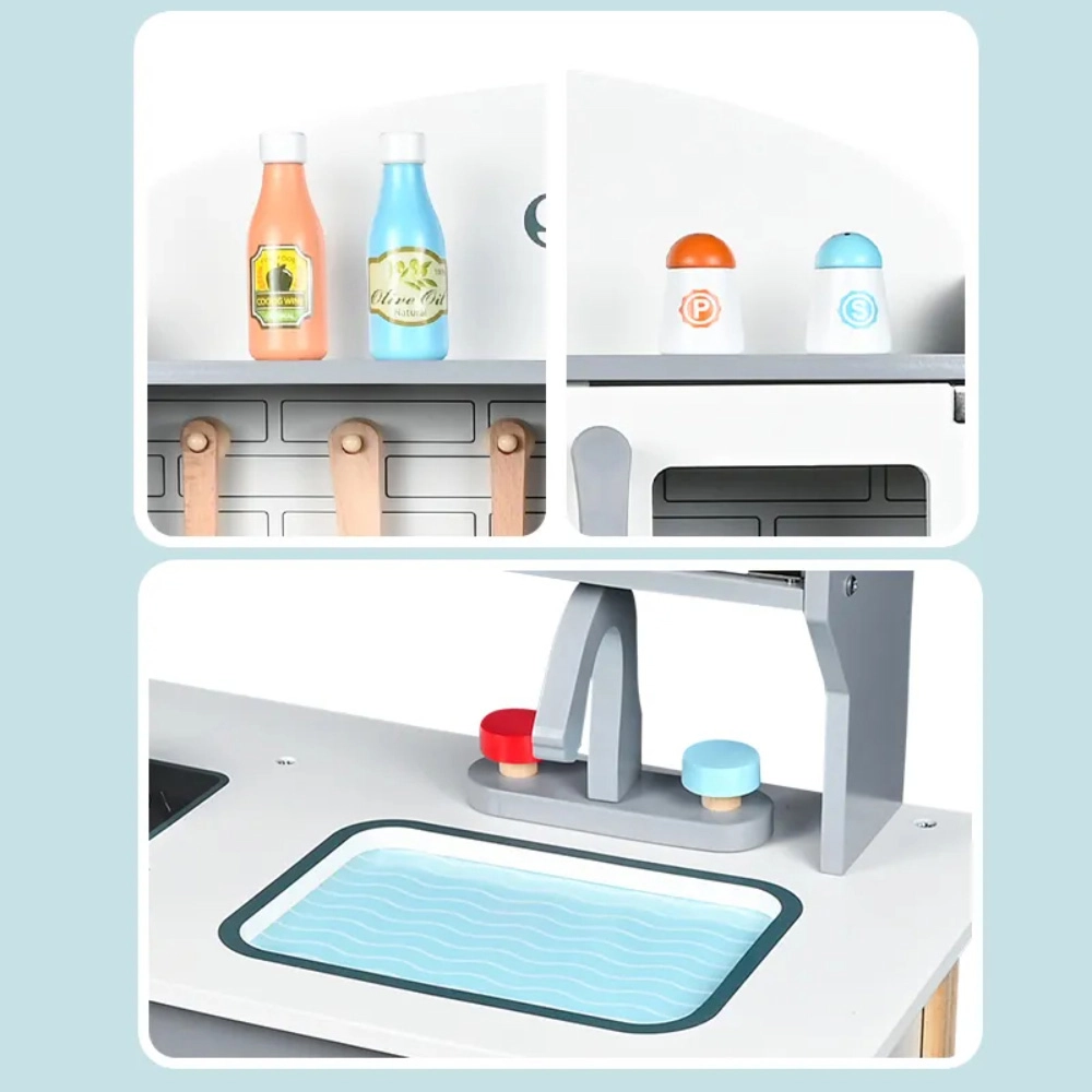 Wooden Kids Cooking Toy Play Set