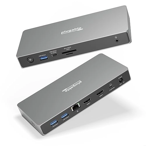 Plugable USB C Docking Station - 11-in-1 USB4 40G 100W
