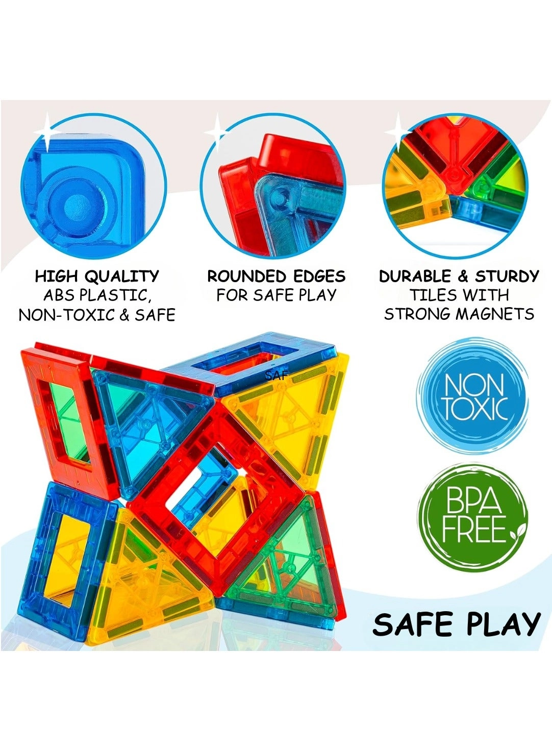 Magnetic Tiles - 122 pcs