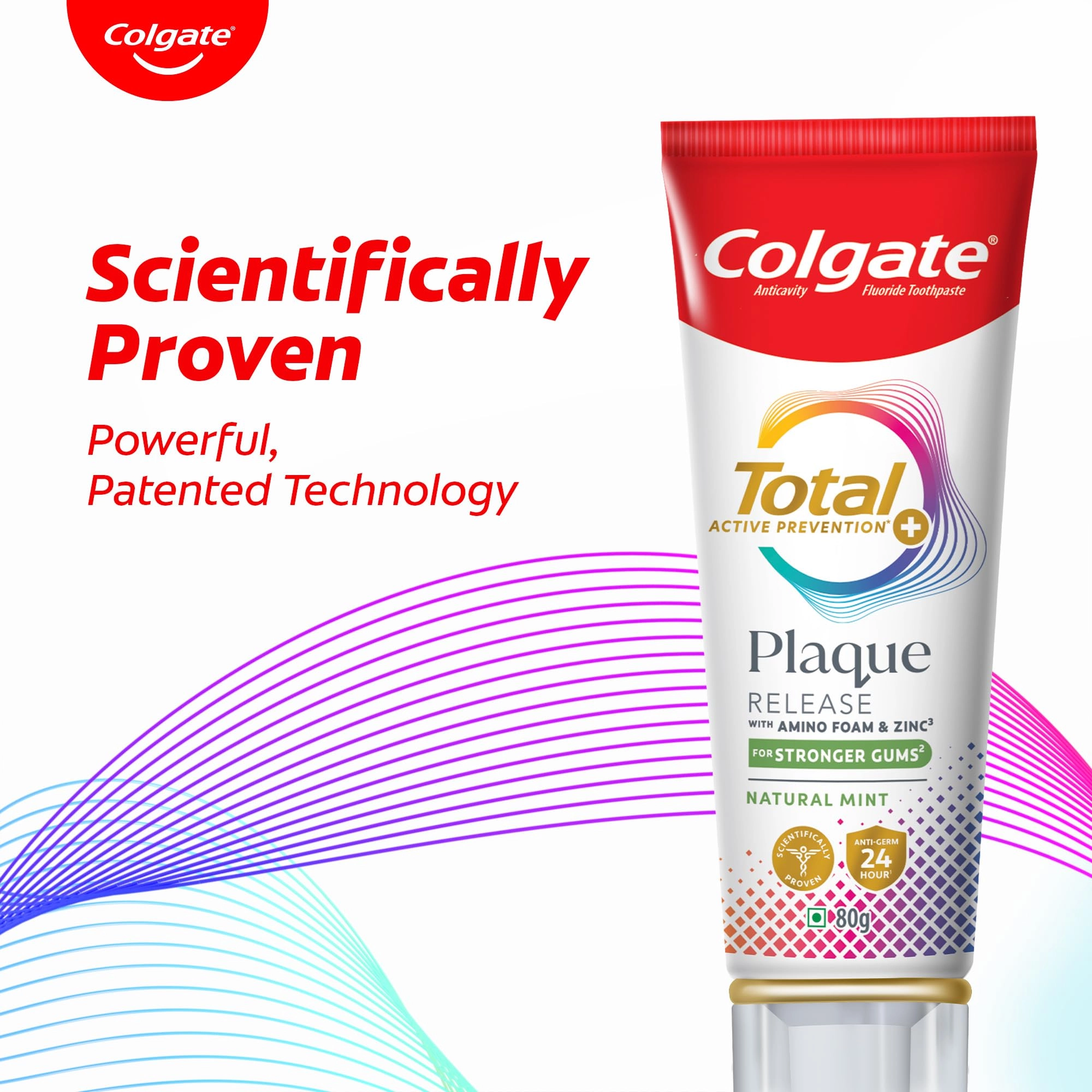 Total Plaque Release Amino Foam & Zinc Toothpaste Adult 80g