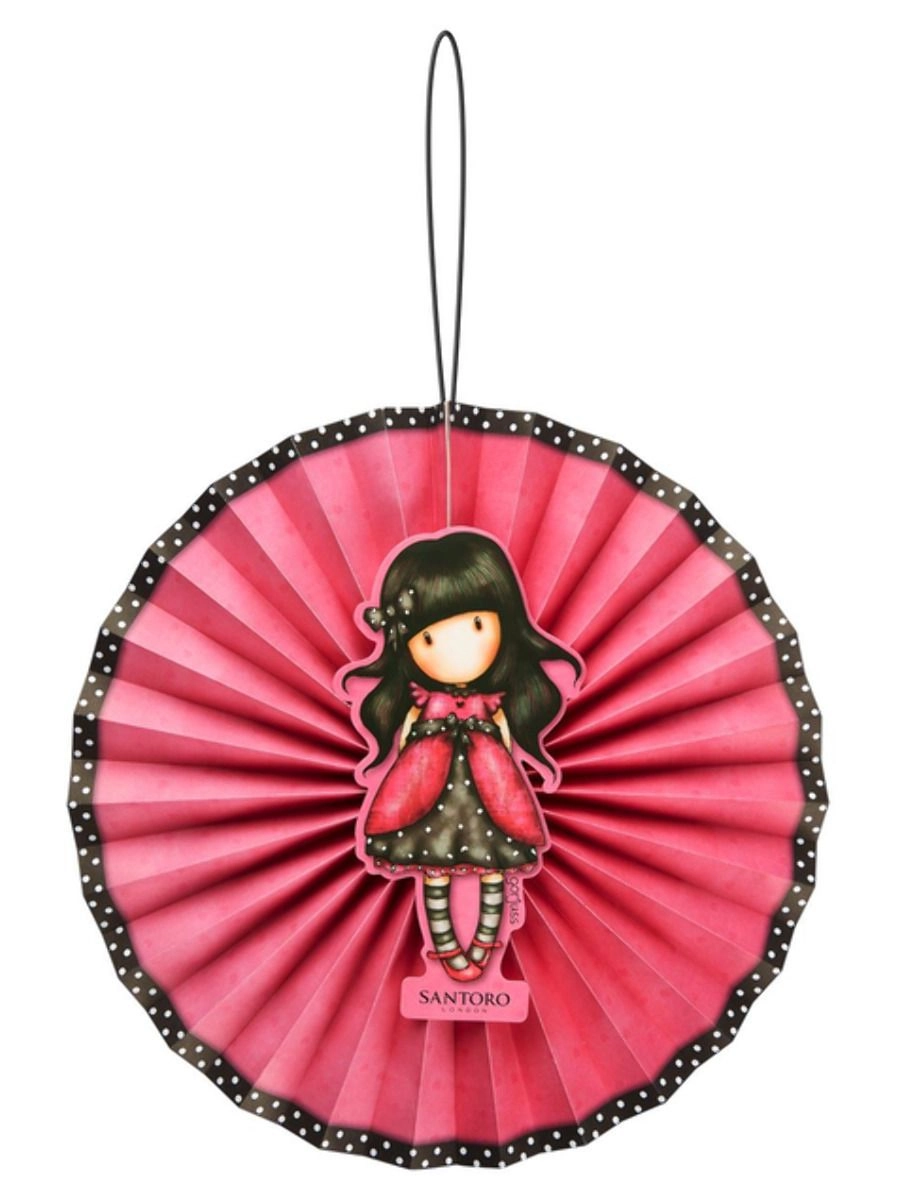 Party Zone Santoro Gorjuss Ladybird Paper Fans - Pink For Girls