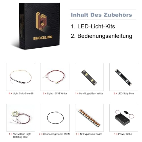 LED Light Set - Compatible with Lego 76304 Touch Dimmer Switch USB and battery