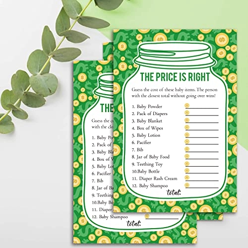 Price is Right Baby Shower Game - Set of 50 Bundle