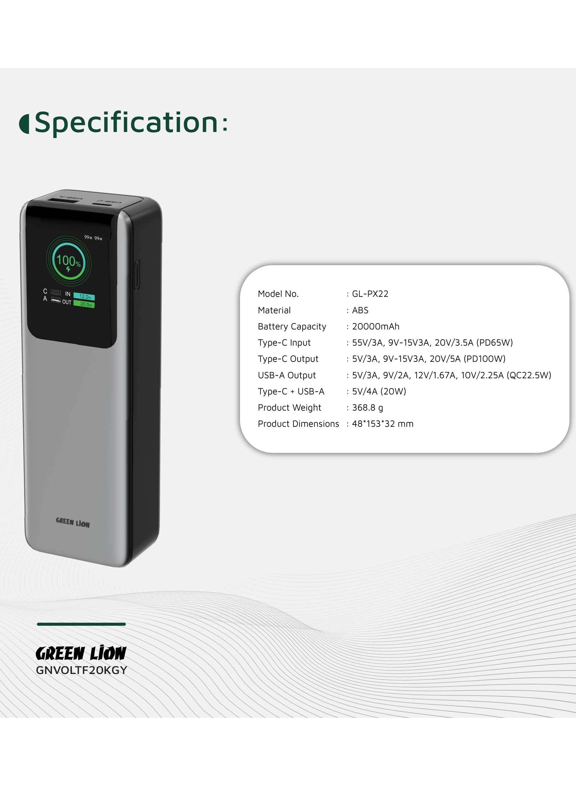 Voltura - 20000mAh 100 Watt