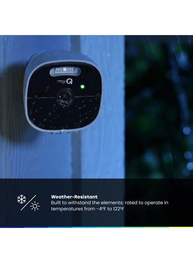 myQ Outdoor Battery Camera - 2K Color Night Vision