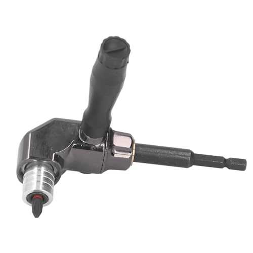 Right Angle Screwdriver Adapter - Aluminum Alloy Ergonomic ABS Handle