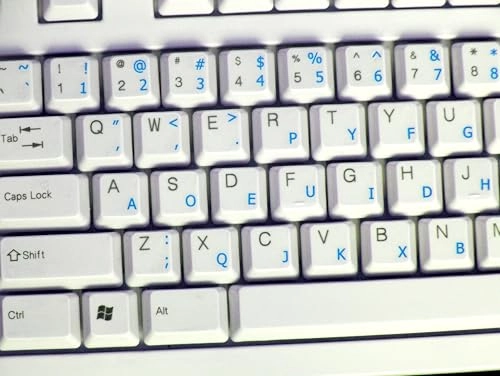 Dvorak Simplified Keyboard Stickers - Dvorak