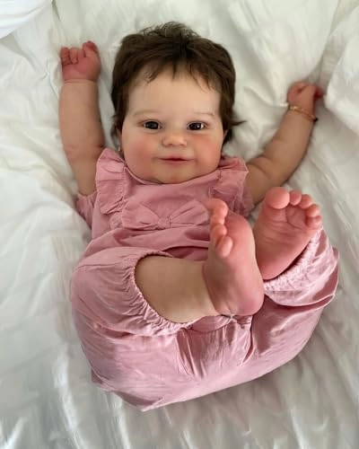 Reborn Baby Doll - 24 Inch Hand-Rooted Hair Ages 3+
