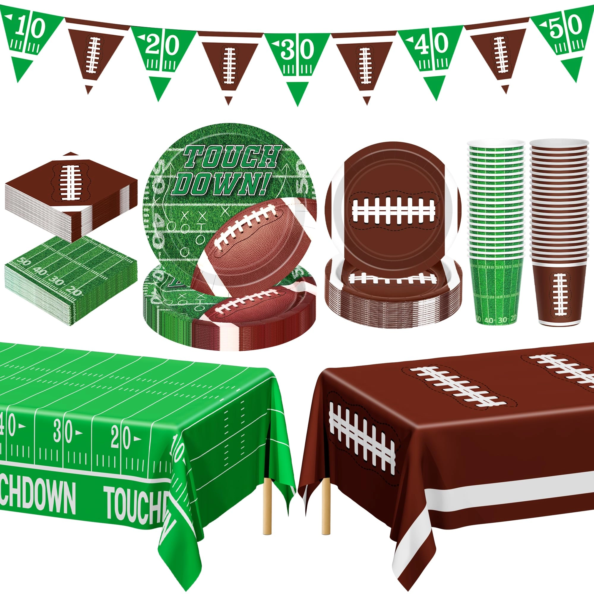 qzyl Football-PlateSet24 - 99 Pcs Football Party