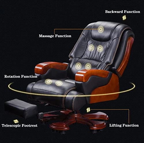 Desk Chair - PU Leather Brown High Back