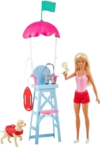 Barbie Careers Lifeguard Doll - Plastic Blonde Hair