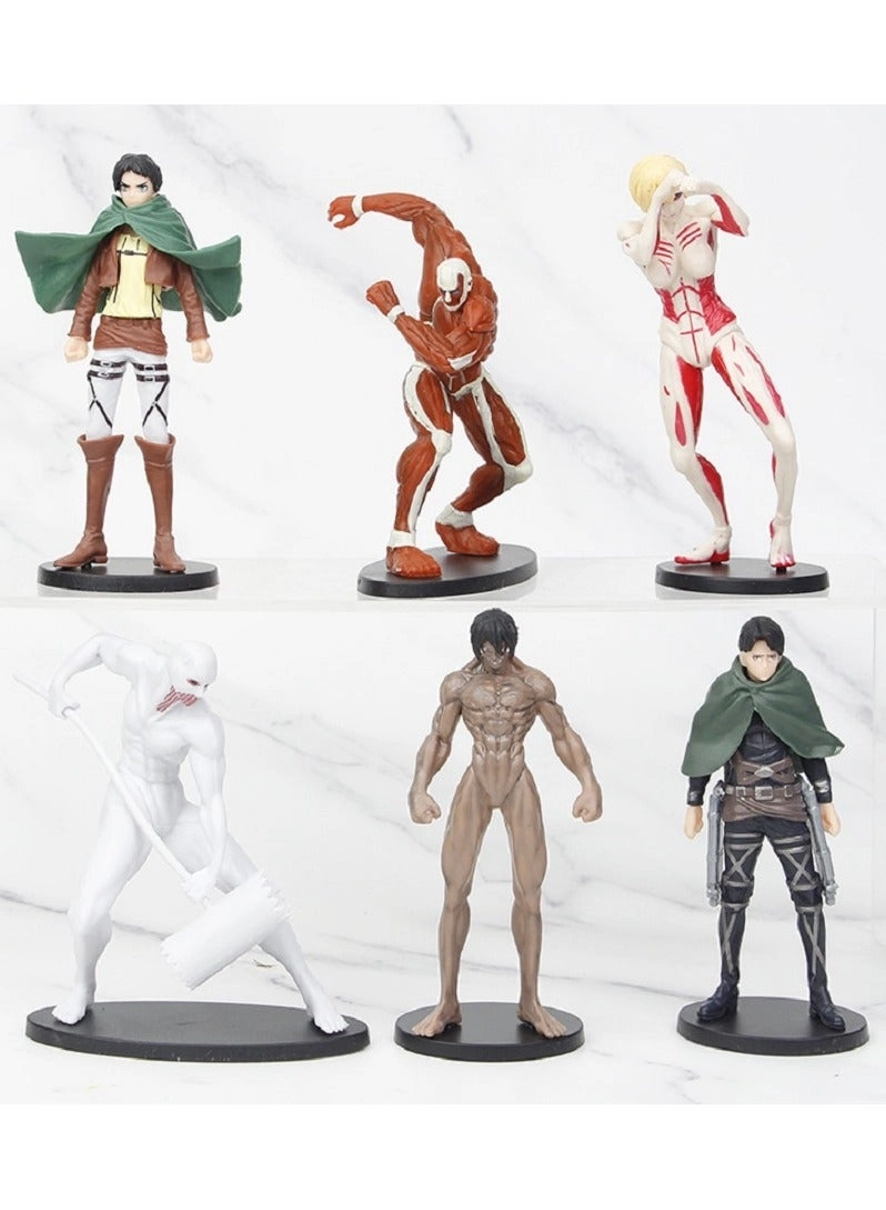 Mikasa + Eren + Levi + Jaw + Beast - 10 Handicraft Figure Desktop Birthday Gift Decoration