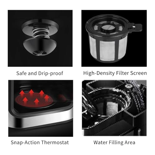 Drip Coffee Machine - 1 L Built-in Grinder