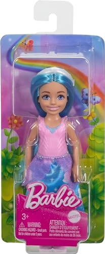 Barbie Chelsea - Blue Hair White Headband Colorful Printed Skirt Ages 3+