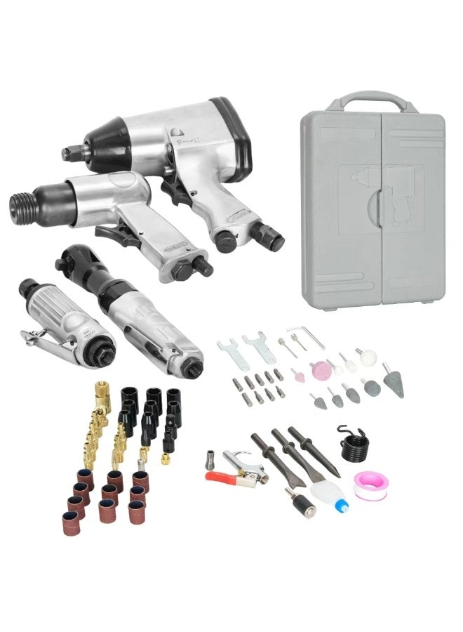 GearZone Impact Wrench - 1/2 inch + Air Ratchet - 1/2 inch + Die Grinder + Aire Hammer