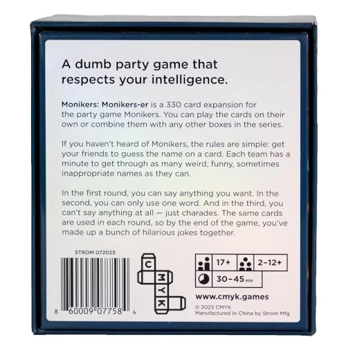 Monikers-er - English 17 to Adult