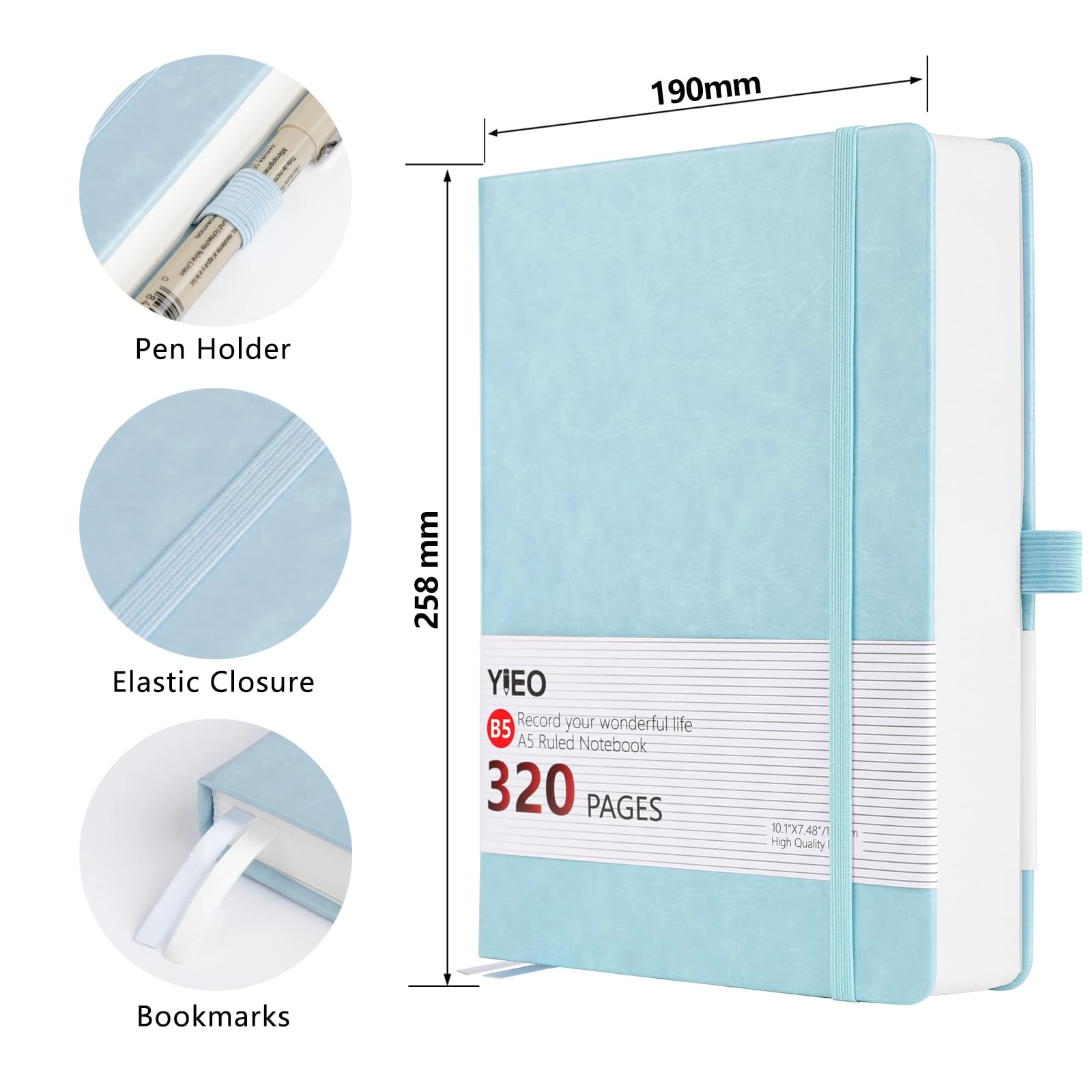 Notebook B5 Hardcover - Lined 320 Pages