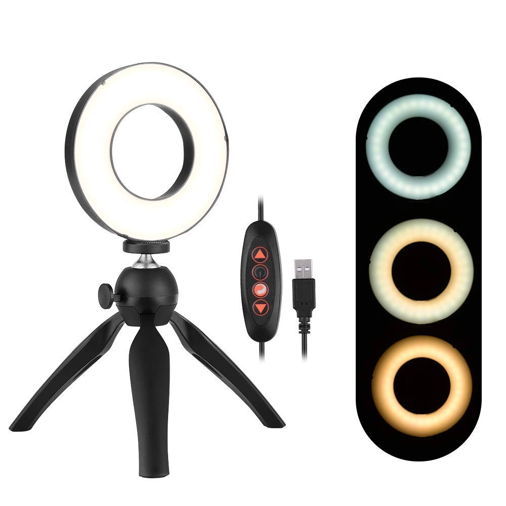 Ring Light LED - 6" Tripod 3 Light Modes