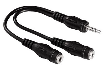 Dual 3.5mm Audio Adapter Cable - 0.2 Meter