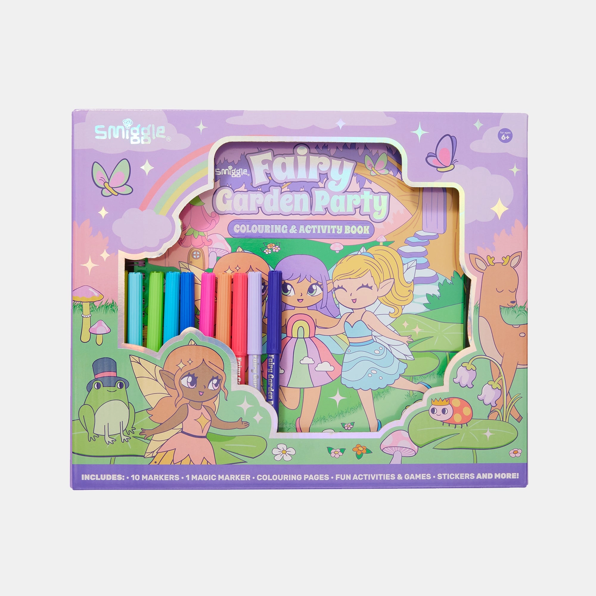Smiggle Fairy Garden Colouring & Activity Book - 6-12 years