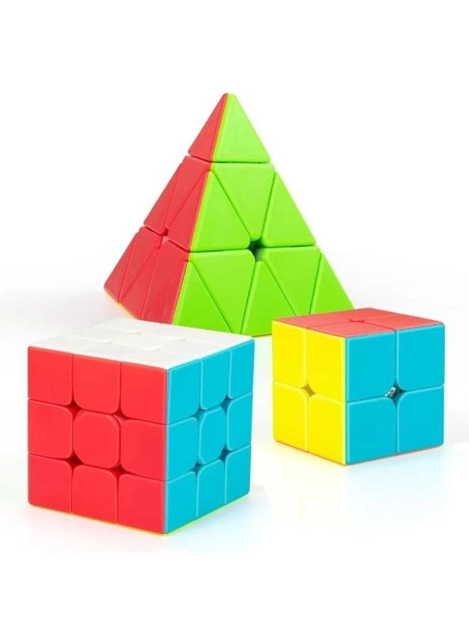 Easy Life Speed Cube Puzzle - 2x2x2 + 3x3x3 + Pyramid