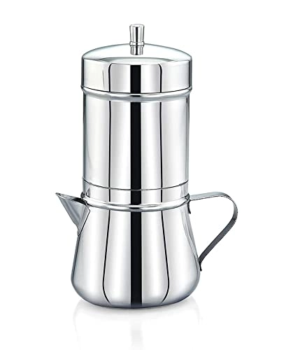 DiBha South Indian Filter Coffee Maker - 250ml Stainless Steel